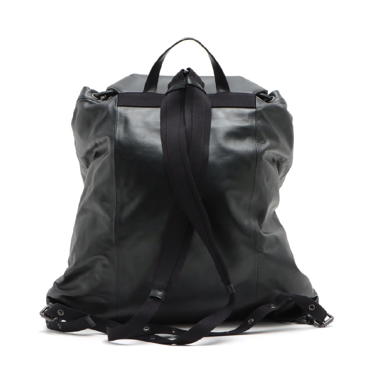 Bottega Veneta Intrecciato Leather Backpack Black