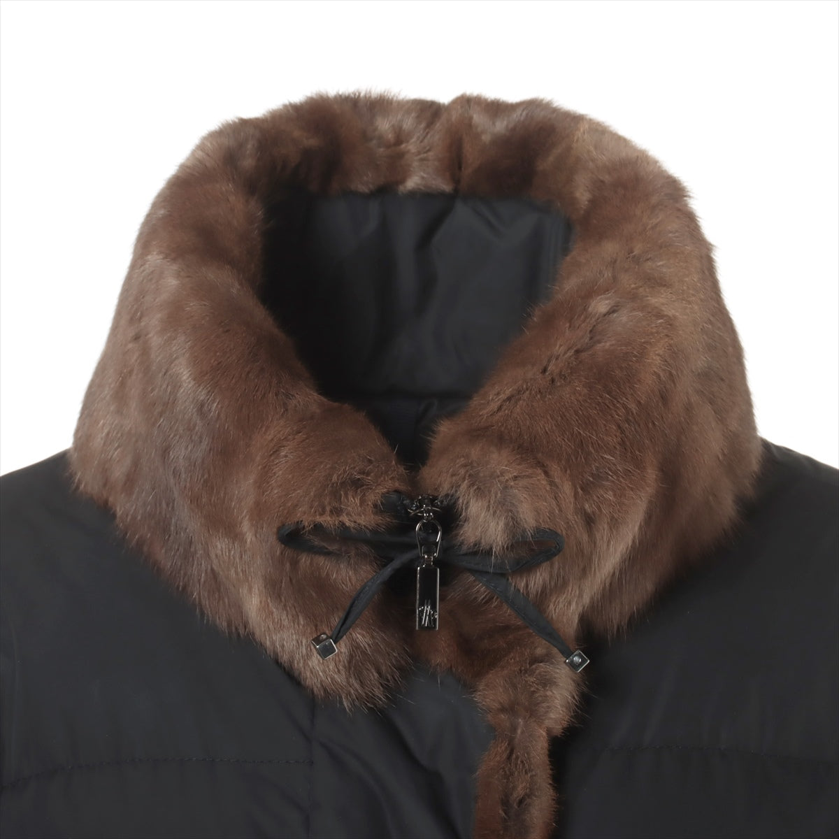 Moncler 11 years Polyester & nylon Down coat 5 Ladies' Black  CLEMATITE Mink fur