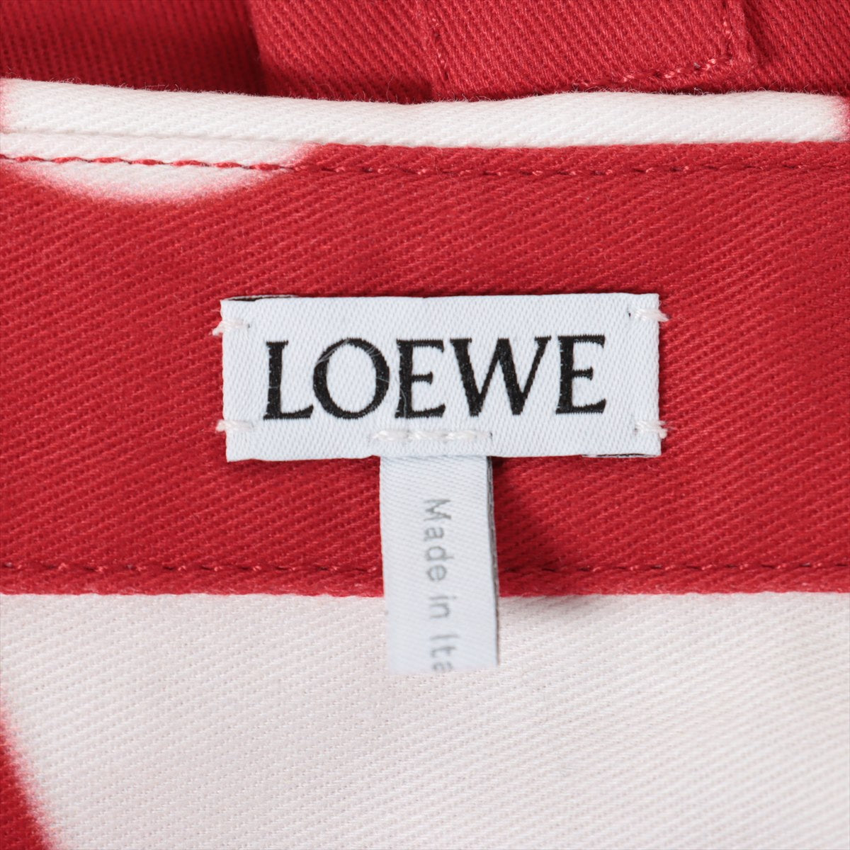 Loewe Anagram Cotton Shirt 44 Men's Red x white
