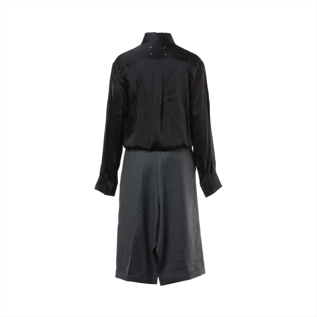 Maison Margiela 20AW Cotton×acetate Dress 36 Ladies' Black x Gray  S51CU0201 ①