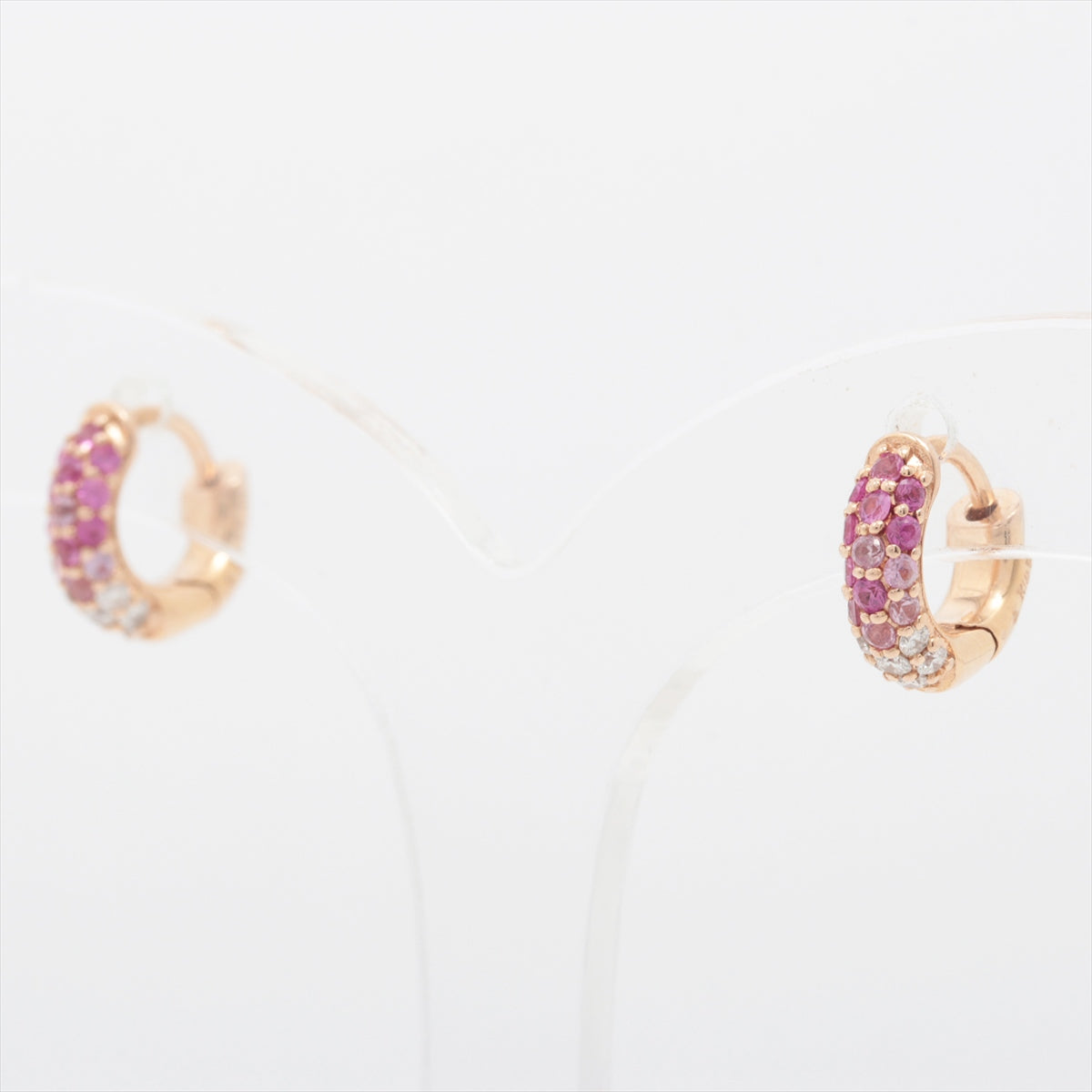 Ponte Vecchio diamond Sapphire Piercing jewelry K18PG 2.3g 0.05 S0.12 0.05 S0.12
