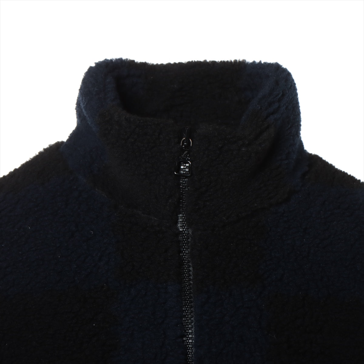 Louis Vuitton x NIGO 22SS Polyester Jacket XL Men's Black x Navy  jacquard damier fleece logo embroidery boa RM221M