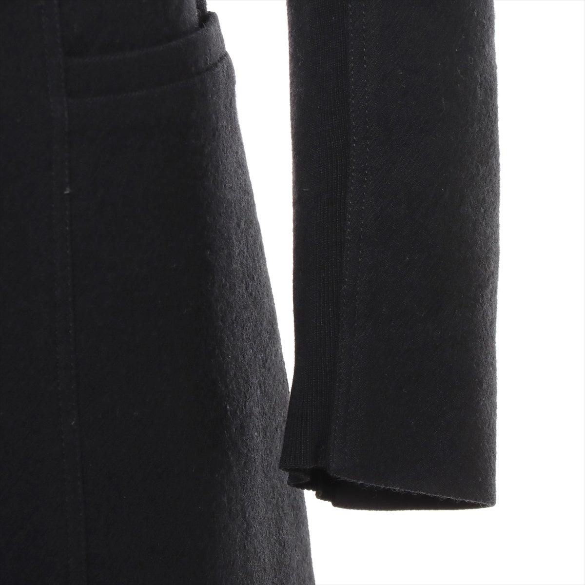 Rick Owens 16AW Wool coats I42 Black  RP16F2934 tube way coat Hem lining There are threads on cuffs etc.