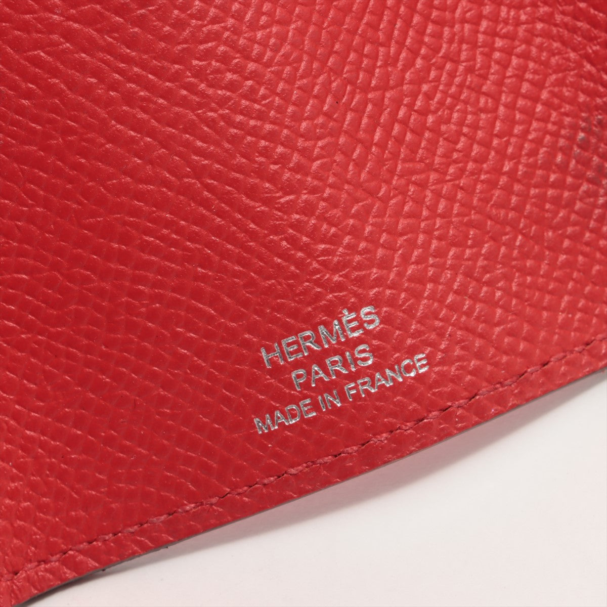 Hermès Bearn Veau Epsom Key case Red Silver Metal fittings C: 2018