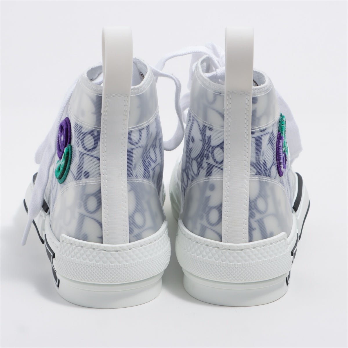 Dior x Kenny Scharf B23 Fabric High-top Sneakers 36 Ladies' Purple NV0221 Oblique