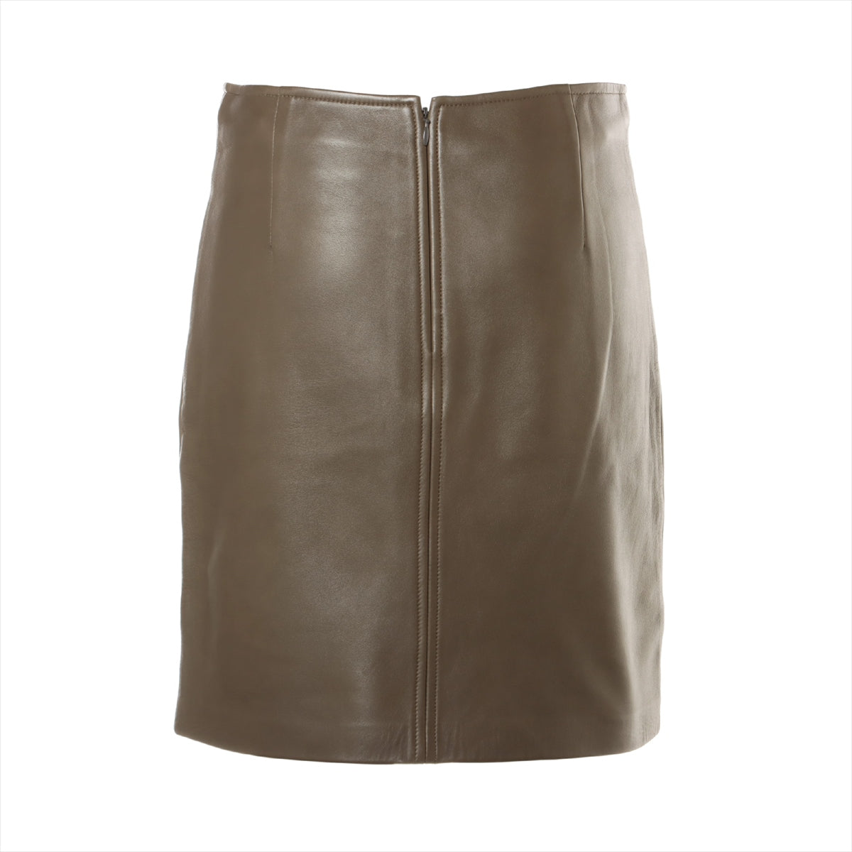 CELINE Phoebe Ram leather Skirt 34 Ladies' Khaki  2 2J32