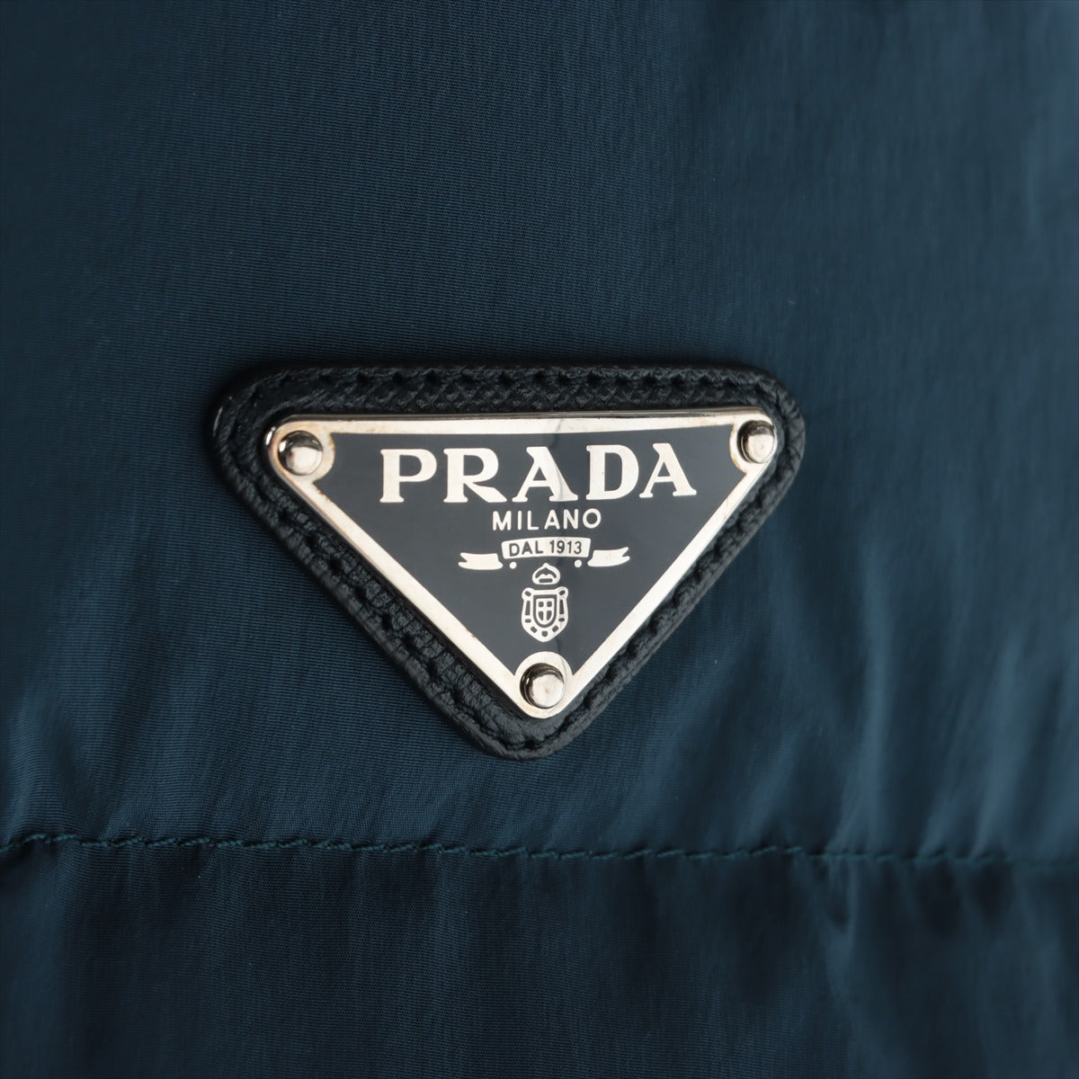 Prada Sport 16AW Nylon Down jacket 50 Men's Blue  SGH654 Triangle logo