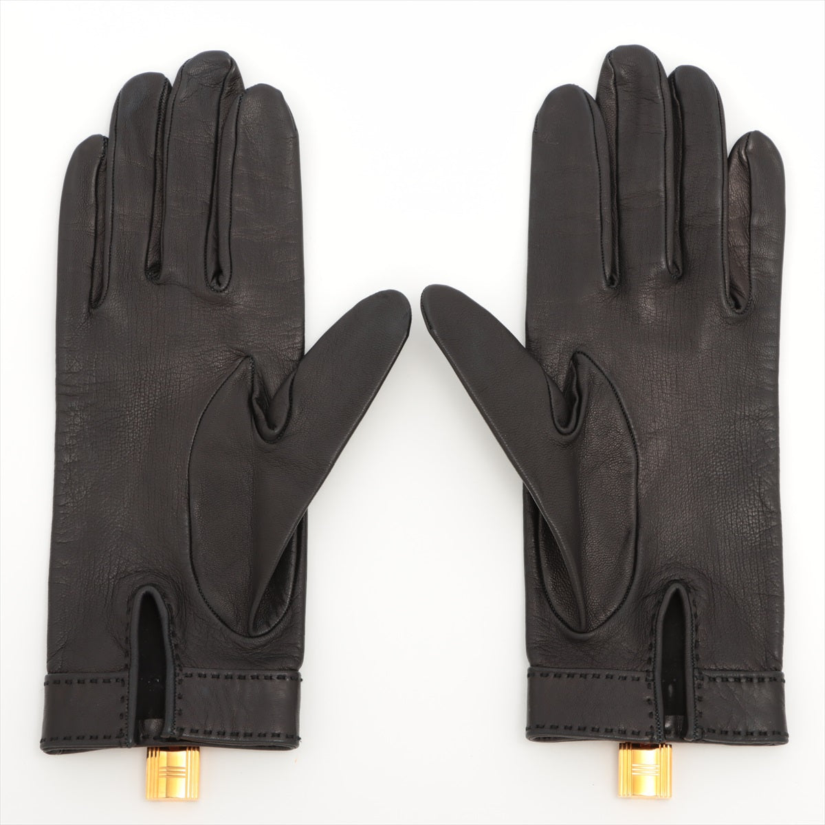 Hermès Kelly Gloves Grove Ram leather Black