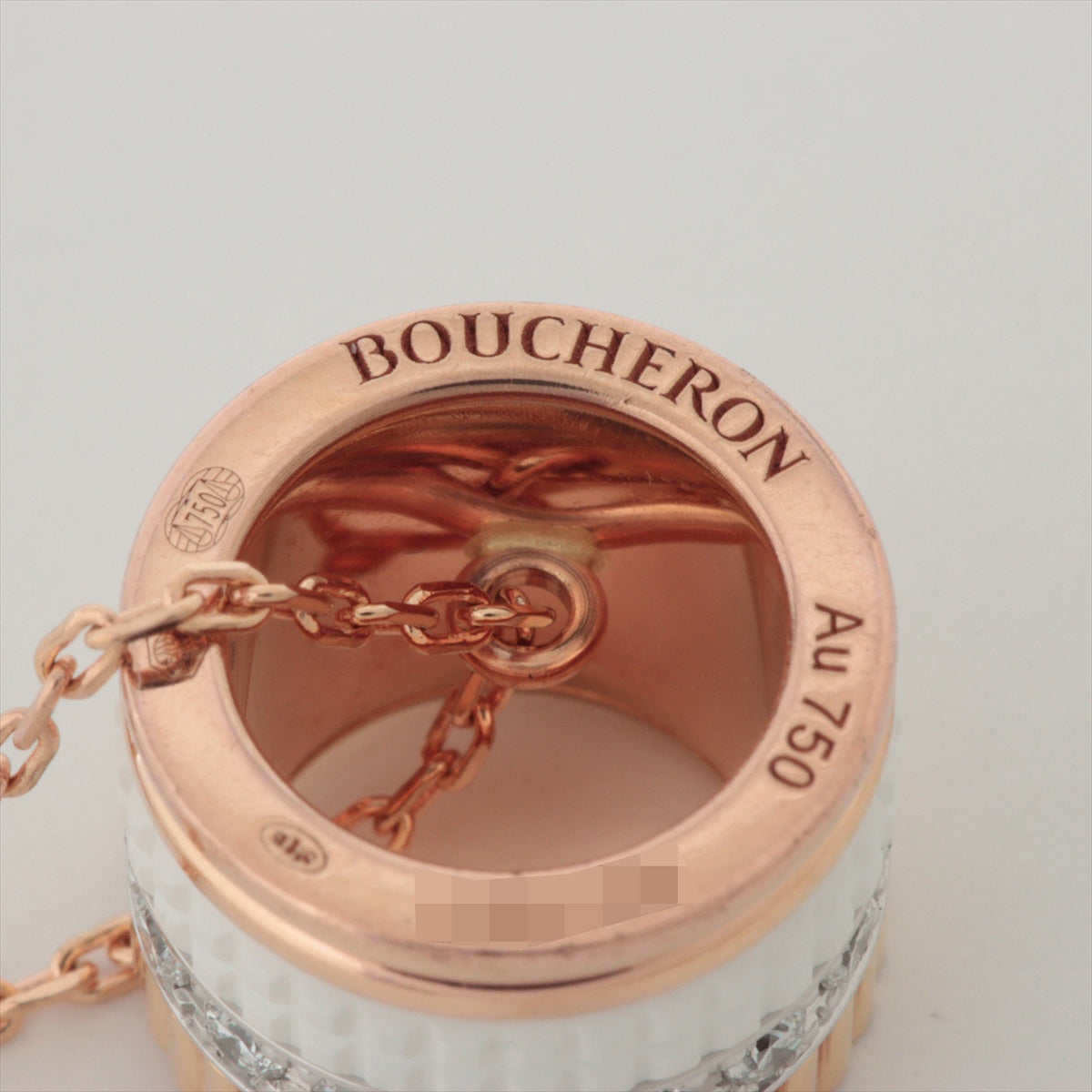 Boucheron Quatre White diamond Necklace 750(YG×PG×WG) 5.7g JPN00492