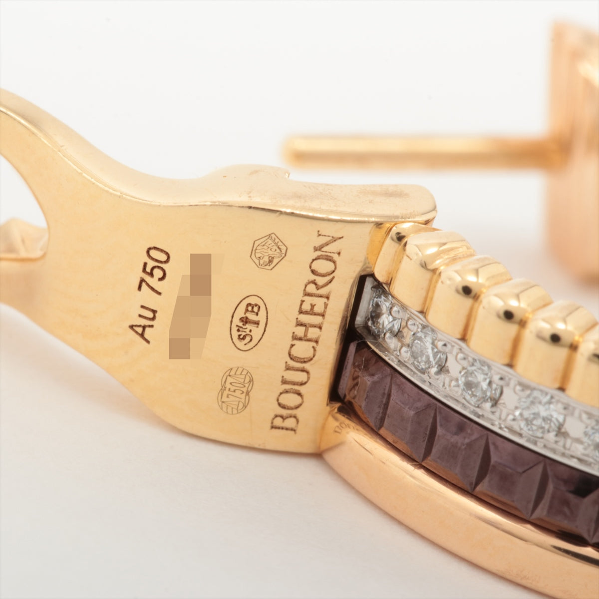 Boucheron Quatre Classic diamond Piercing jewelry 750(YG×PG×WG) 14.0g brown PVD