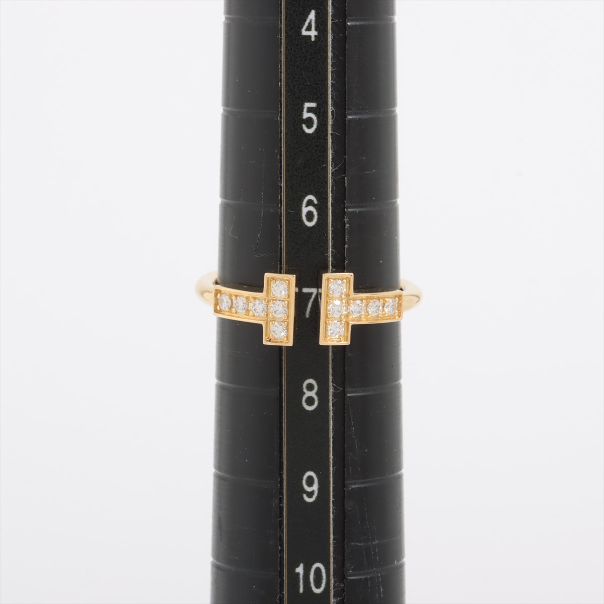 Tiffany T Wire diamond rings 750(YG) 2.6g