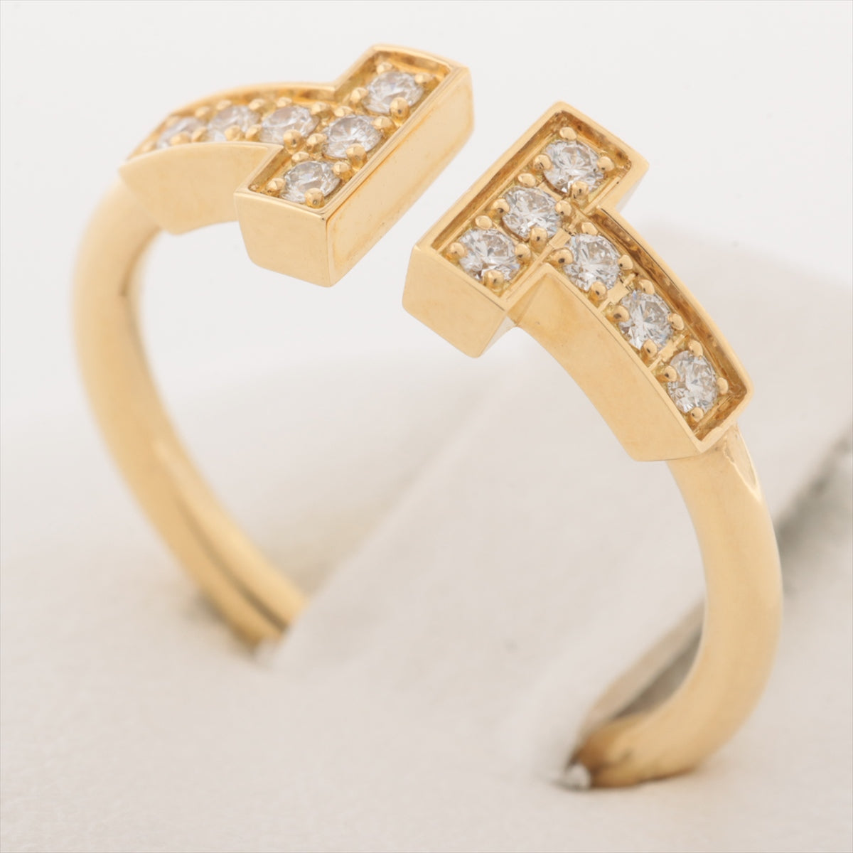Tiffany T Wire diamond rings 750(YG) 2.6g