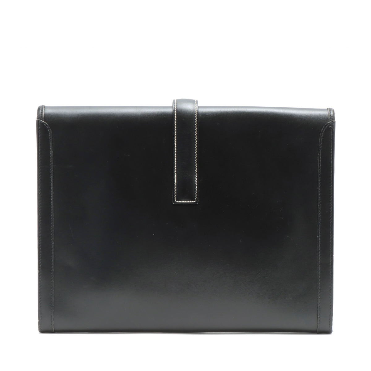 Hermès Jigé GM Box calf Clutch bag Black □A: 1997
