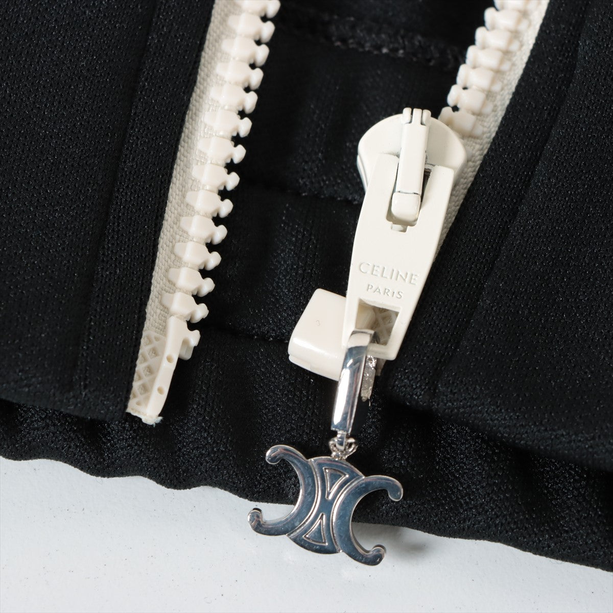 CELINE Triomphe Polyester Setup L/S Men's Black  tracksuit jacket/pants double face jersey logo embroidery