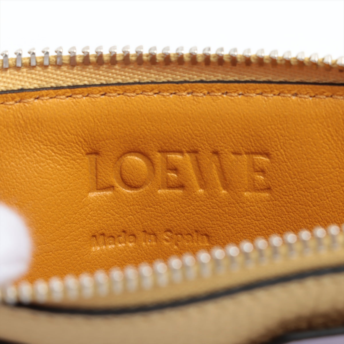 Loewe Anagram Leather Coin case Yellow x purple