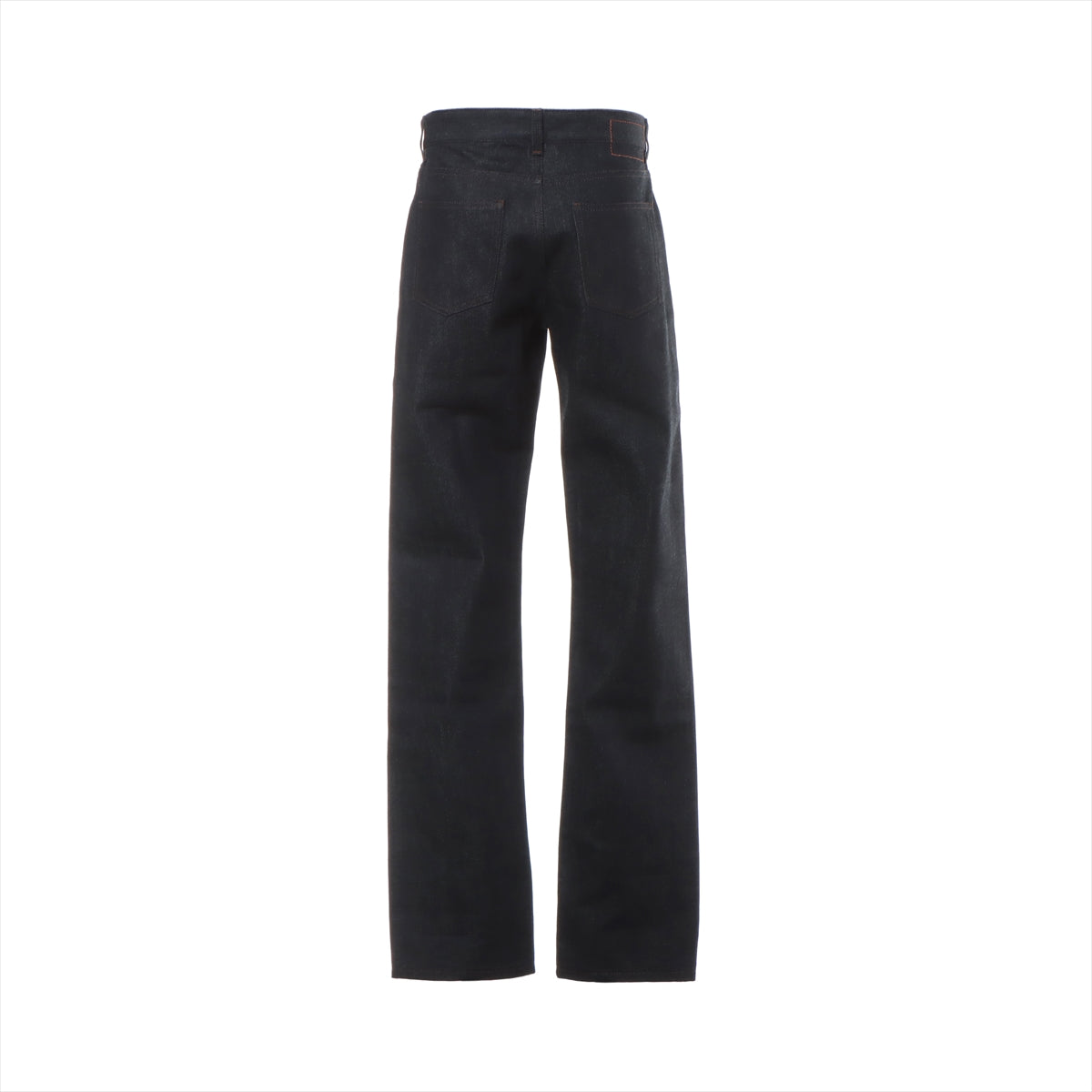 Hermès Cotton & leather Denim pants 40 Men's Navy blue  Serie button