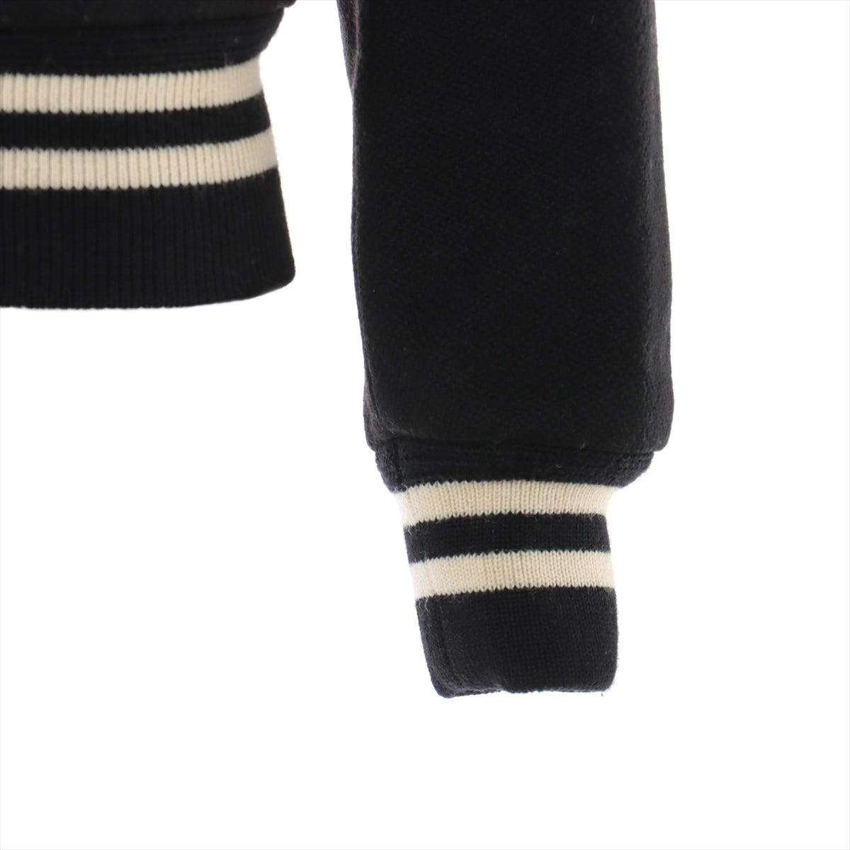 Saint Laurent Paris Teddy Wool & nylon Blouson 36 Ladies' Black  376283 Lint on fabric