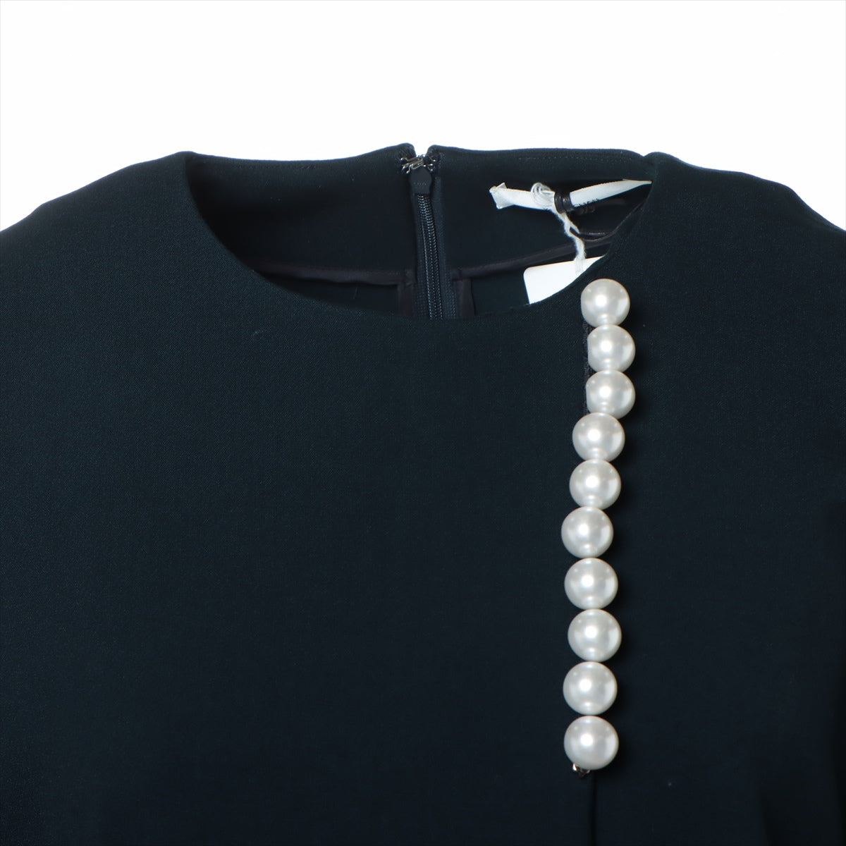 YOKO CHAN Polyester × Rayon Dress 40 Ladies' Navy blue  Imitation pearls YCD-121-736