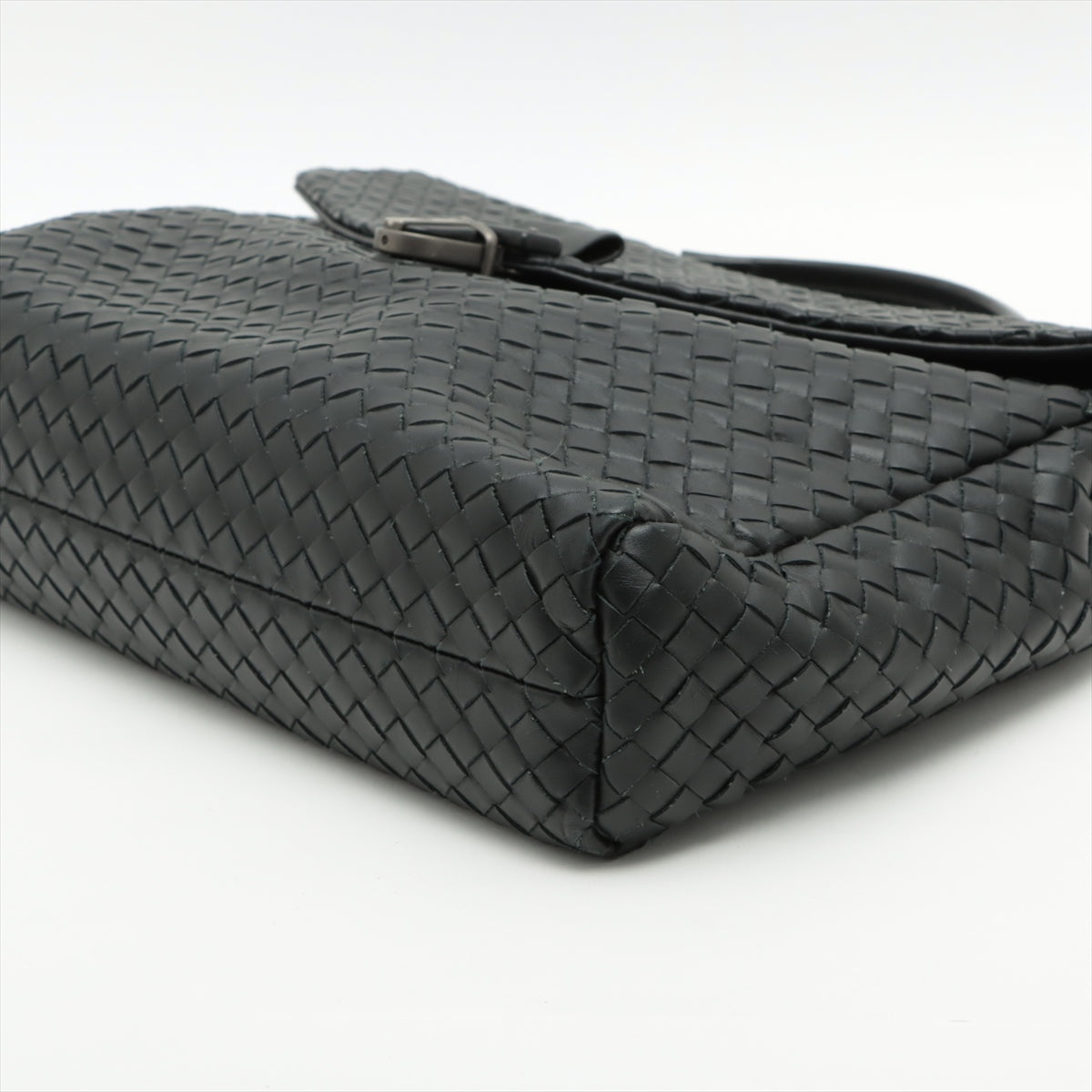 Bottega Veneta Intrecciato Leather Briefcase Black