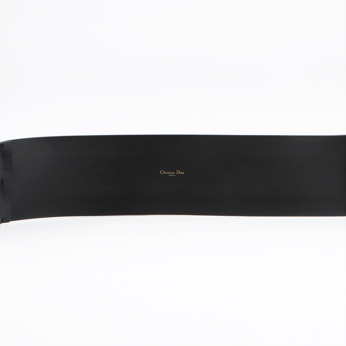 DIOR Logo Belt 70 Leather Black The feeling of using a hole Scratched Wears Creases D-WAIST