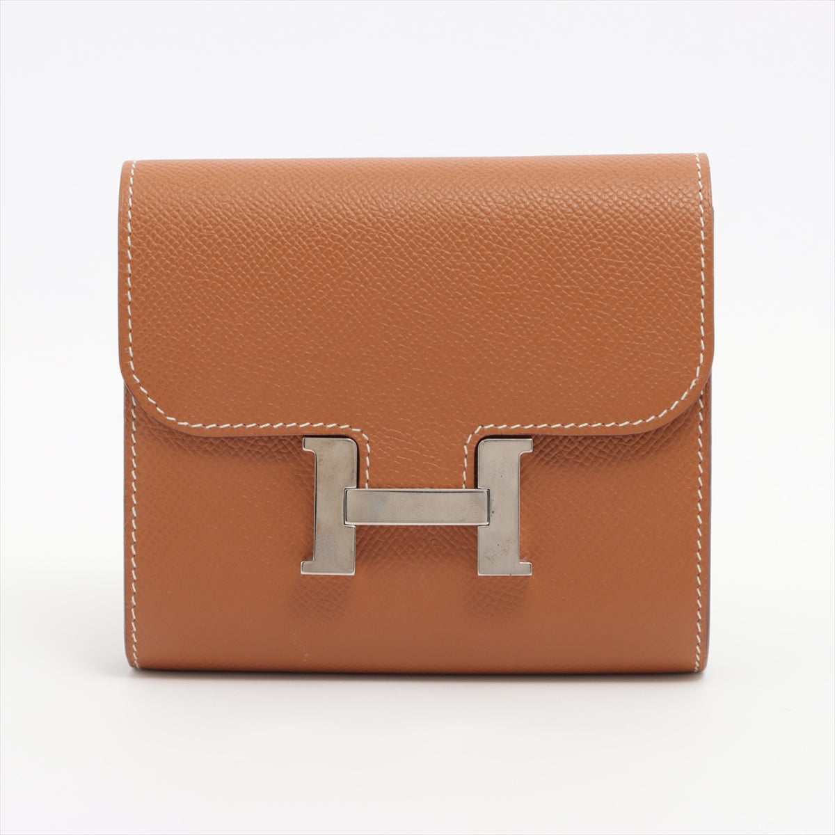 Hermès Constance Compact Veau Epsom Compact Wallet Gold Silver Metal fittings □N:2010