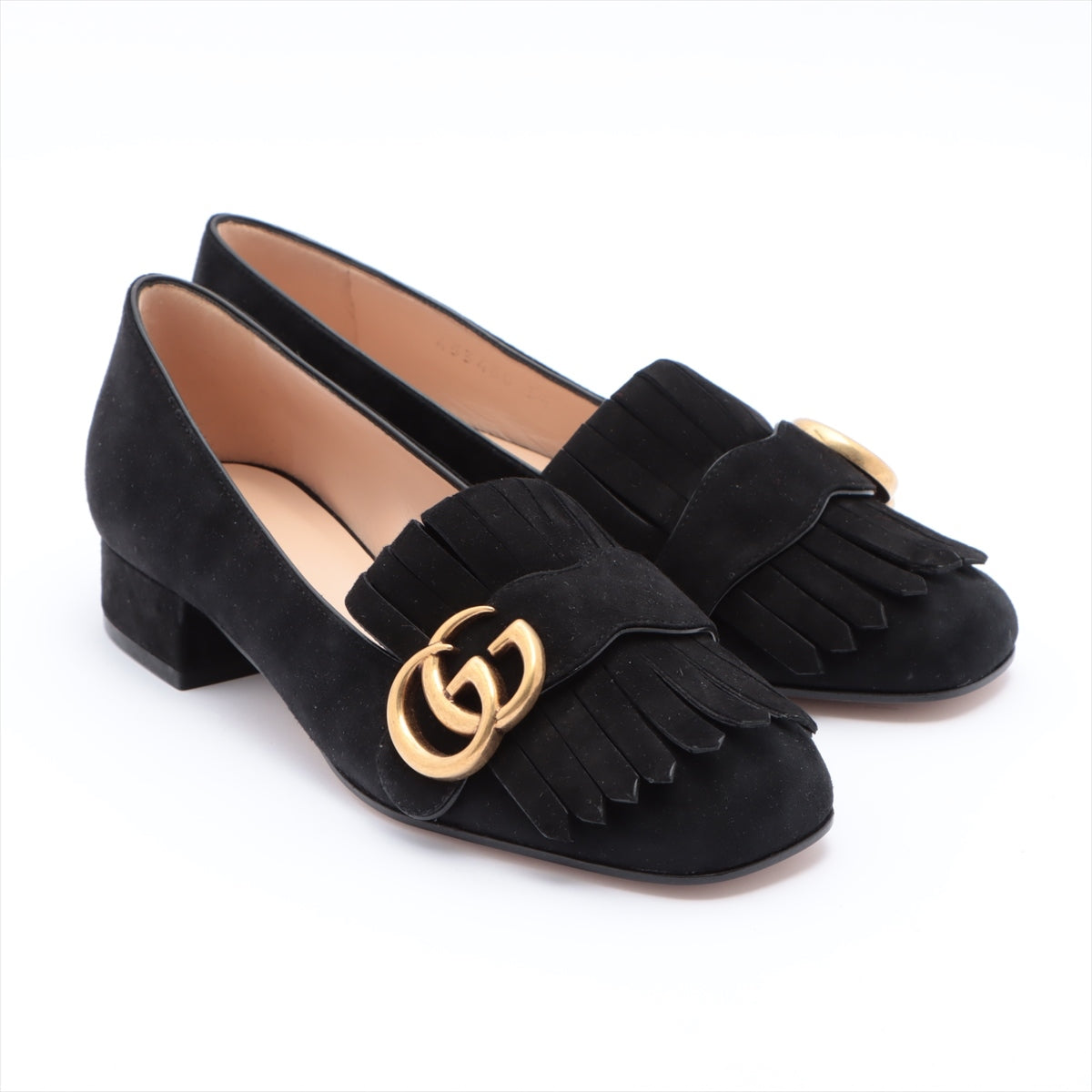 Gucci GG Marmont Suede Loafer 34 Ladies' Black 453480