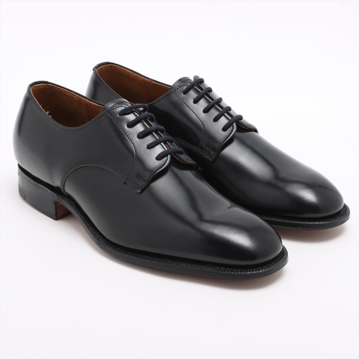 Church's Leather Dress shoes 55F Men's Black plain toe Outer feather Three cities