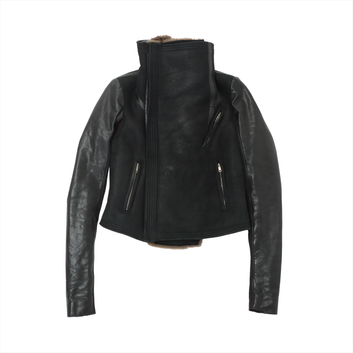 Rick Owens Leather Jacket IT40 Ladies' Black