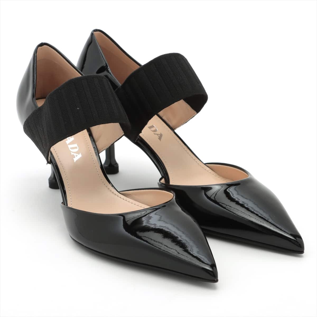 Prada Patent leather Pumps 36 1/2 Ladies' Black There is a box