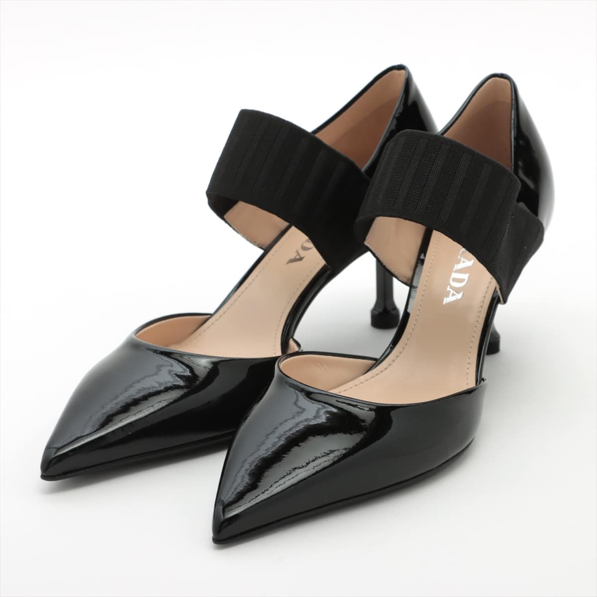 Prada Patent leather Pumps 36 1/2 Ladies' Black There is a box