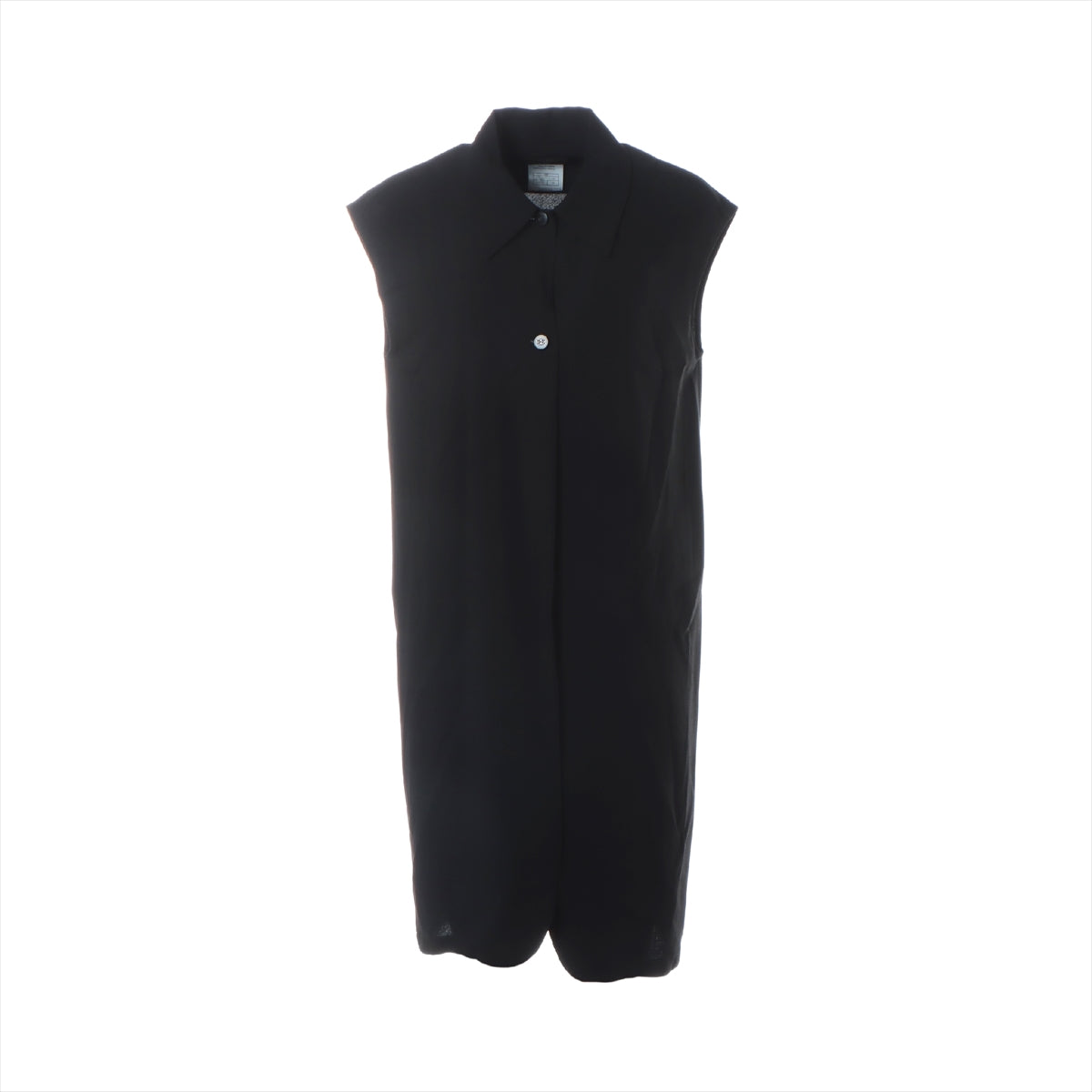 Chanel Coco Button 98P Rayon Sleeveless dress 38 Ladies' Black  P11065