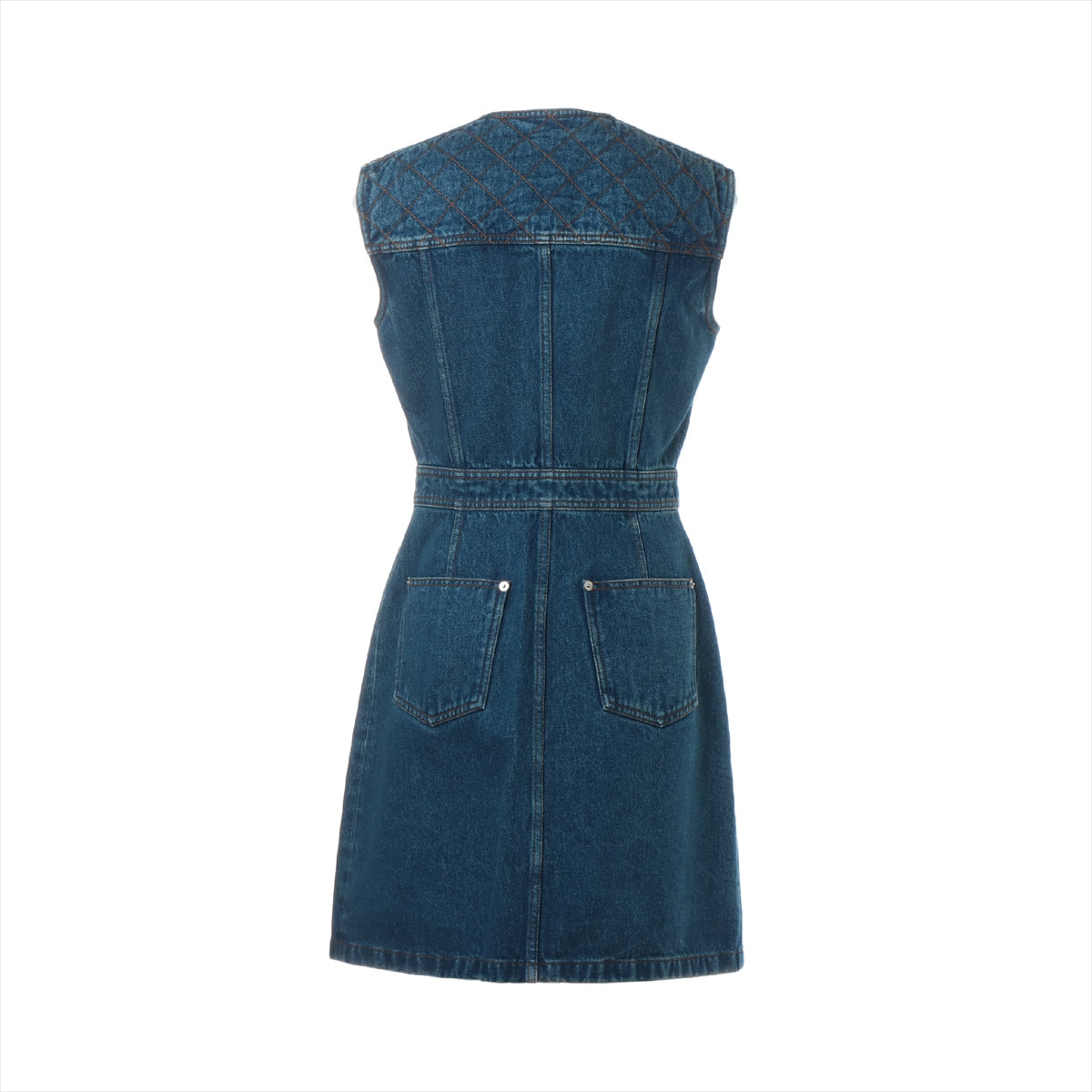 Louis Vuitton 20SS Cotton Sleeveless dress 38 Ladies' Blue  RW201A
