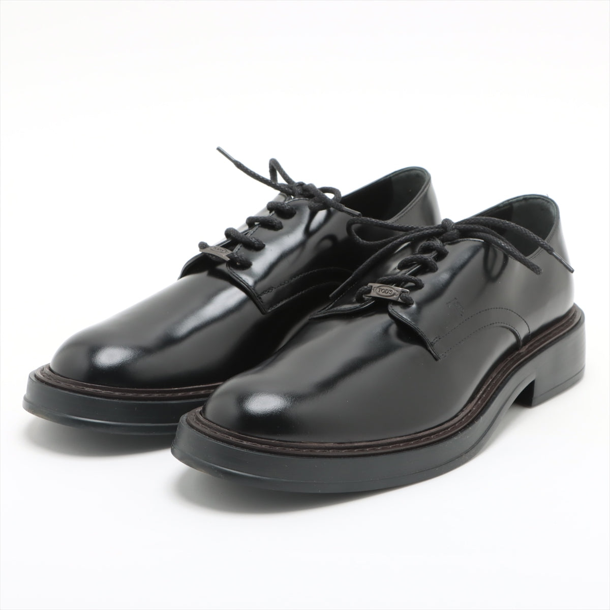 Tod's Leather Leather shoes 9 Men's Black DERBY PASSAL