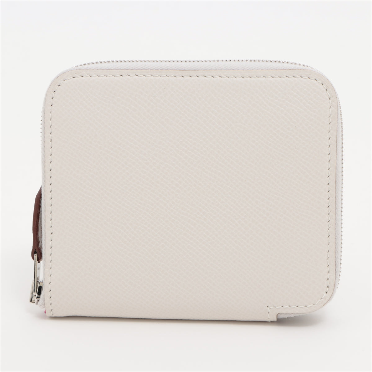 Hermès Azap Compact Silk Inn Veau Epsom Compact Wallet White Silver Metal fittings B: 2023