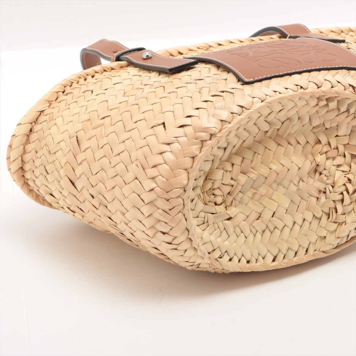 Loewe Basket small Raffia x leather Hand bag Brown